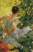 Anders Zorn Woman getting dressed France oil painting artist